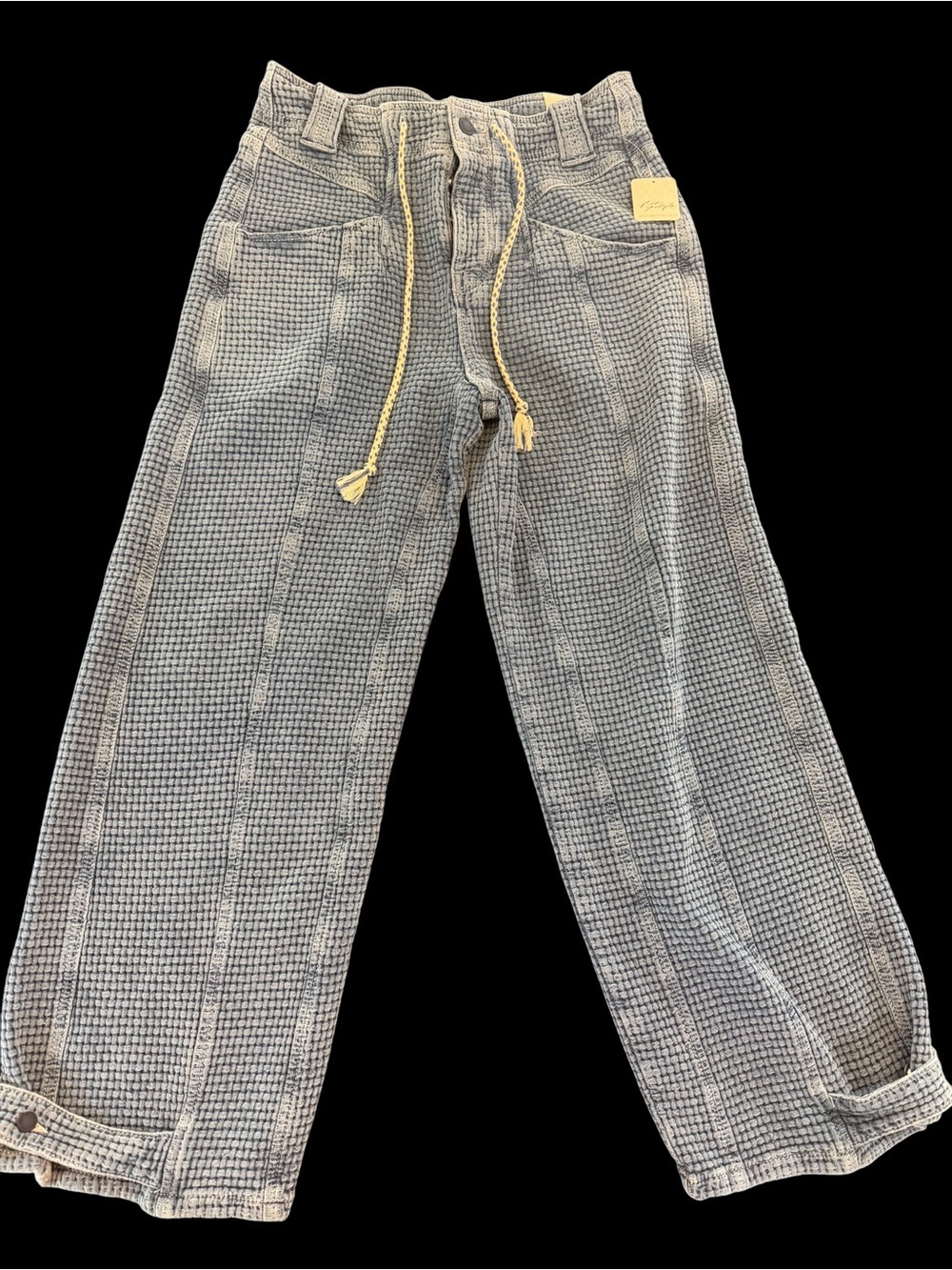 Free People we the free blue Waffle pants
